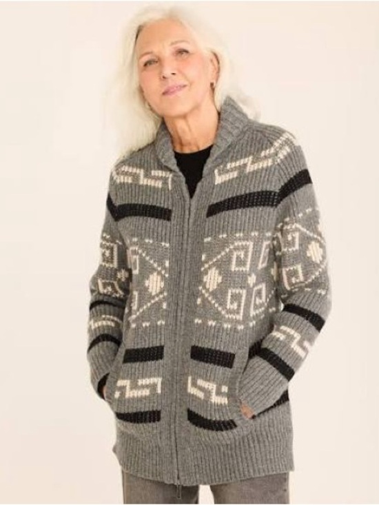 Pendleton Sweaters - Pendleton westerley wool cardigan women’s grey XS zip front “the dude” sweater